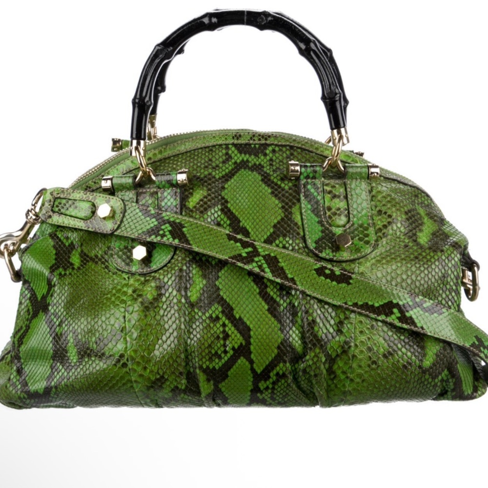 Gucci Green Python Crossbody/Handbag - image 1